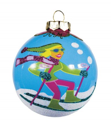 SKI BUNNY ORNAMENT by Angela Moore