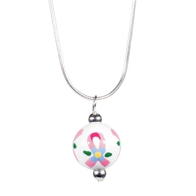 PINK RIBBON CLASSIC BEAD PENDANT 