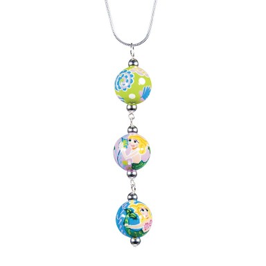 MERRY MERMAIDS TRIPLE BEAD PENDANT