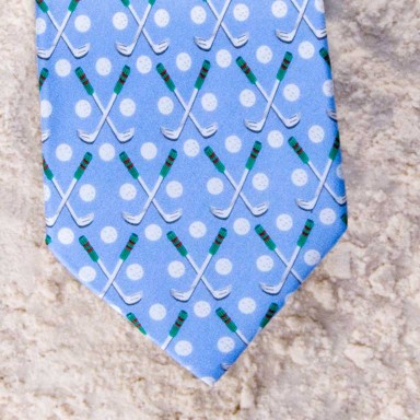 GONE GOLFIN' TIE - BLUE  by Angela Moore