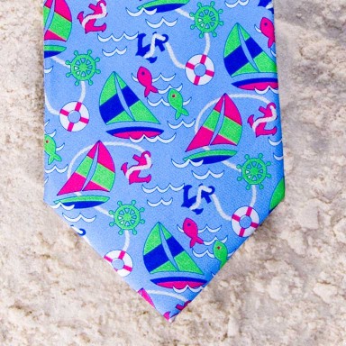 SET SAIL TIE - BLUE  by Angela Moore