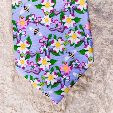 CAROLINA DOGWOOD TIE - LILAC  by Angela Moore