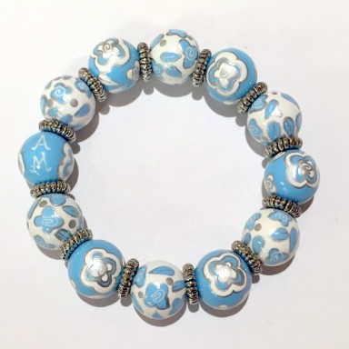 BLUE BELLE CLASSIC BRACELET W/SILVER