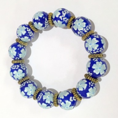 FRENCH BLUE CLASSIC BRACELET W/SILVER