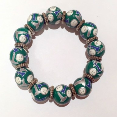 GOLF GREEN CLASSIC BRACELET W/SILVER