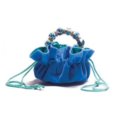 BLUE VELVET DELUXE TRAVEL POUCH
