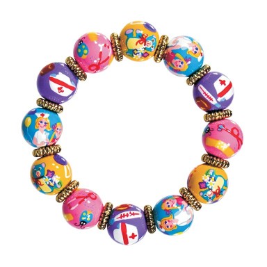 NURSE NANCY CLASSIC BRACELET - GOD by Angela Moore - Hand Painted, Beaded Bracelet