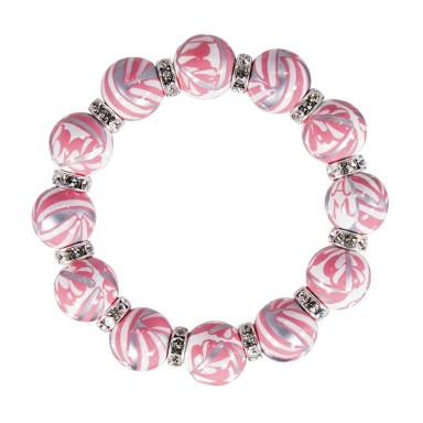 MOONSTRUCK CLASSIC BRACELET - CLEAR SWARVOKSI CRYSTALS by Angela Moore - Hand Painted, Beaded Bracelets
