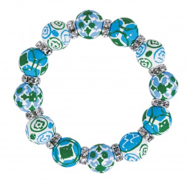 INDIA SPIRIT TURQ CLASSIC BRACELET - CLEAR SWAROVSKI CRYSTALS