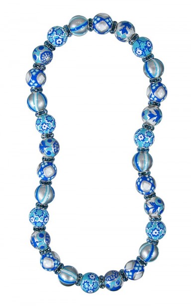 BLUE LAGOON CLASSIC NECKLACE - AQUAMARINE SWAROVSKI CRYSTALS by Angela Moore