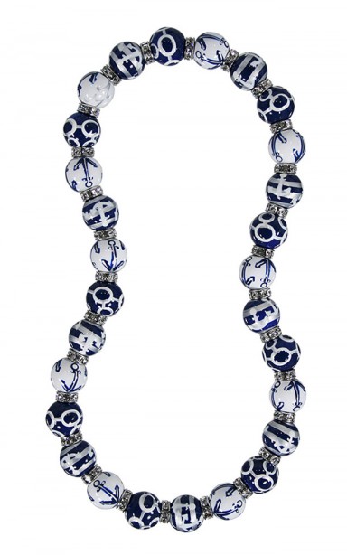 ME331852 - ANCHOR AWAY NAVY SILVER Necklace
