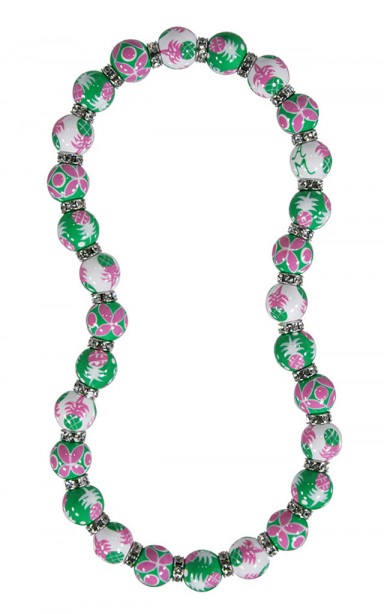 ME331854 PINEAPPLE PATCH PINK GREEN Necklace