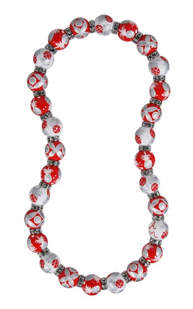 ME331856 - PINEAPPLE PATCH RED SILVER CLASSIC NECKLACE