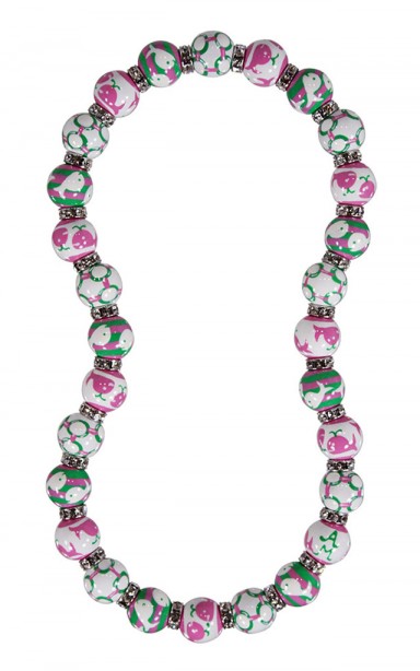 ME331857 - WHALE WATCH PINK/GREEN CLASSIC NECKLACE