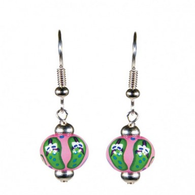 FANCY FLIPS CLASSIC BEAD EARRINGS - SILVER