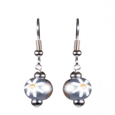 MOON SHADOW CLASSIC BEAD EARRINGS - SILVER