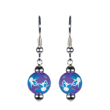 PURPLE PASSION PETITE BEAD EARRINGS