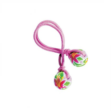 HAPPY HIBISCUS HAIR TIE - PINK ELASTIC by Angela Moore