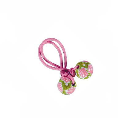 SEA GODESS PINK GREEN HAIR TIE - PINK ELASTIC
