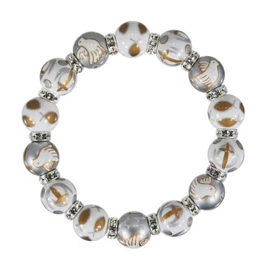 COUNT YOUR BLESSINGS RELAXED FIT BRACELET - CLEAR SWAROVSKI CRYSTALS
