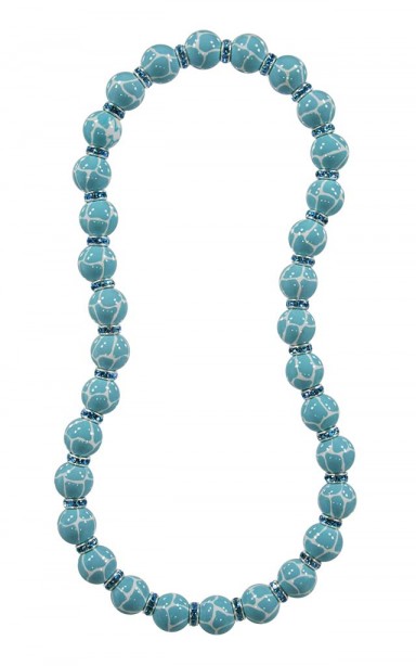 GIRAFFE AQUA RELAXED FIT NECKLACE - AQUA SWAROVSKI CRYSTALS