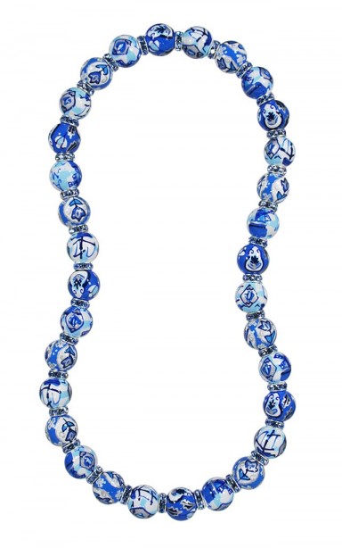 DELFT DELIGHT BLUE RELAXED FIT NECKLACE - SAPPHIRE SWAROVSKI CRYSTALS