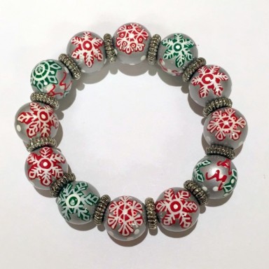 SPARKLE SNOWFLAKE CLASSIC BRACELET W/SILVER