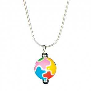 AUTISM AWARENESS CLASSIC BEAD PENDANT