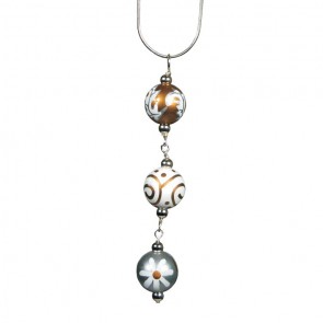 RAJ REVIVAL SHIMMER TRIPLE BEAD PENDANT