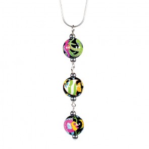 HOT TROPICS TRIPLE BEAD PENDANT 