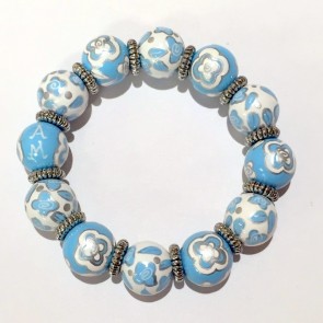 BLUE BELLE CLASSIC BRACELET W/SILVER