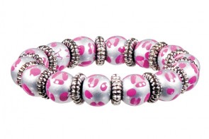 LEOPARD LIFE PINK LITTLE GIRL'S BRACELET - SILVER