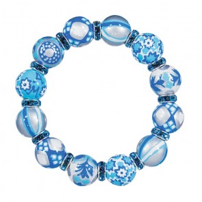 BLUE LAGOON CLASSIC BRACELET - AQUA SWAROVSKI CRYSTALS by Angela Moore