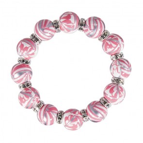 MOONSTRUCK CLASSIC BRACELET - CLEAR SWARVOKSI CRYSTALS by Angela Moore - Hand Painted, Beaded Bracelets