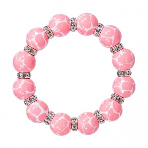 GIRAFFE PINK CLASSIC BRACELET - CLEAR SWAROVSKI CRYSTALS