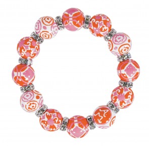 INDIA SPIRIT PINK CLASSIC BRACELET - CLEAR SWAROVSKI CRYSTALS
