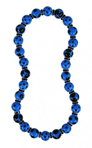 DRAMA DOTS BLUE BLACK CLASSIC NECKLACE