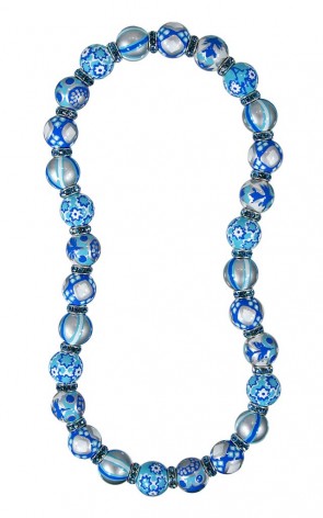 BLUE LAGOON CLASSIC NECKLACE - AQUAMARINE SWAROVSKI CRYSTALS by Angela Moore