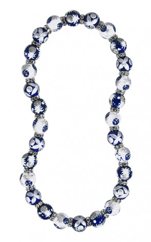 ME331855 - PINEAPPLE PATCH NAVY SILVER Necklace