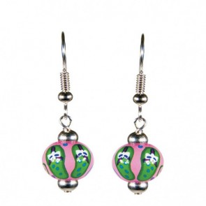 FANCY FLIPS CLASSIC BEAD EARRINGS - SILVER