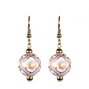 POSH PERFECT CLASSIC BEAD EARRINGS - GOLD by Angela Moore - Hand Painted Earrings