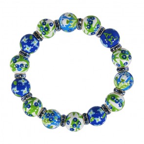 SUMMERTIME BLUES RELAXED FIT BRACELET - LT SAPPHIRE SWAROVSKI CRYSTALS