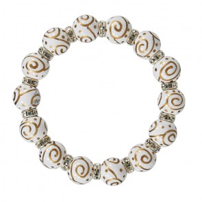 SOLAR SWIRL RELAXED FIT BRACELET - CLEAR SWAROVSKI CRYSTALS