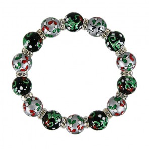 MOONLIGHT MISTLETOE RELAXED FIT BRACELET - CLEAR SWAROVSKI CRYSTALS