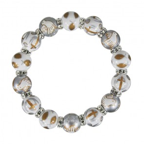 COUNT YOUR BLESSINGS RELAXED FIT BRACELET - CLEAR SWAROVSKI CRYSTALS