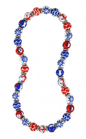 NAUTICAL BREEZE RED/BLUE RELAXED FIT NECKLACE