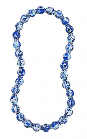 DELFT DELIGHT BLUE RELAXED FIT NECKLACE - SAPPHIRE SWAROVSKI CRYSTALS