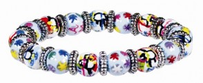 POLAR PENGUINS PETITE BEAD BRACELET W/SILVER