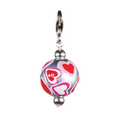 LOVE & KISSES CHARM - SILVER by Angela Moore