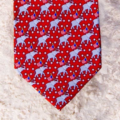 JOIN THE PARTY REPUBLICAN TIE - RED  by Angela Moore